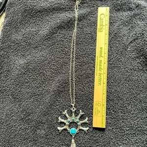 Silver and turquoise pendant
